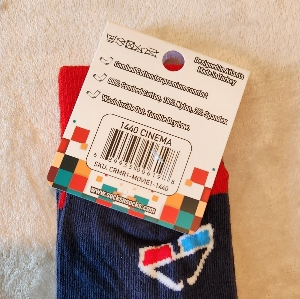 Socks N Socks Cinema Movie Men's Crew Socks